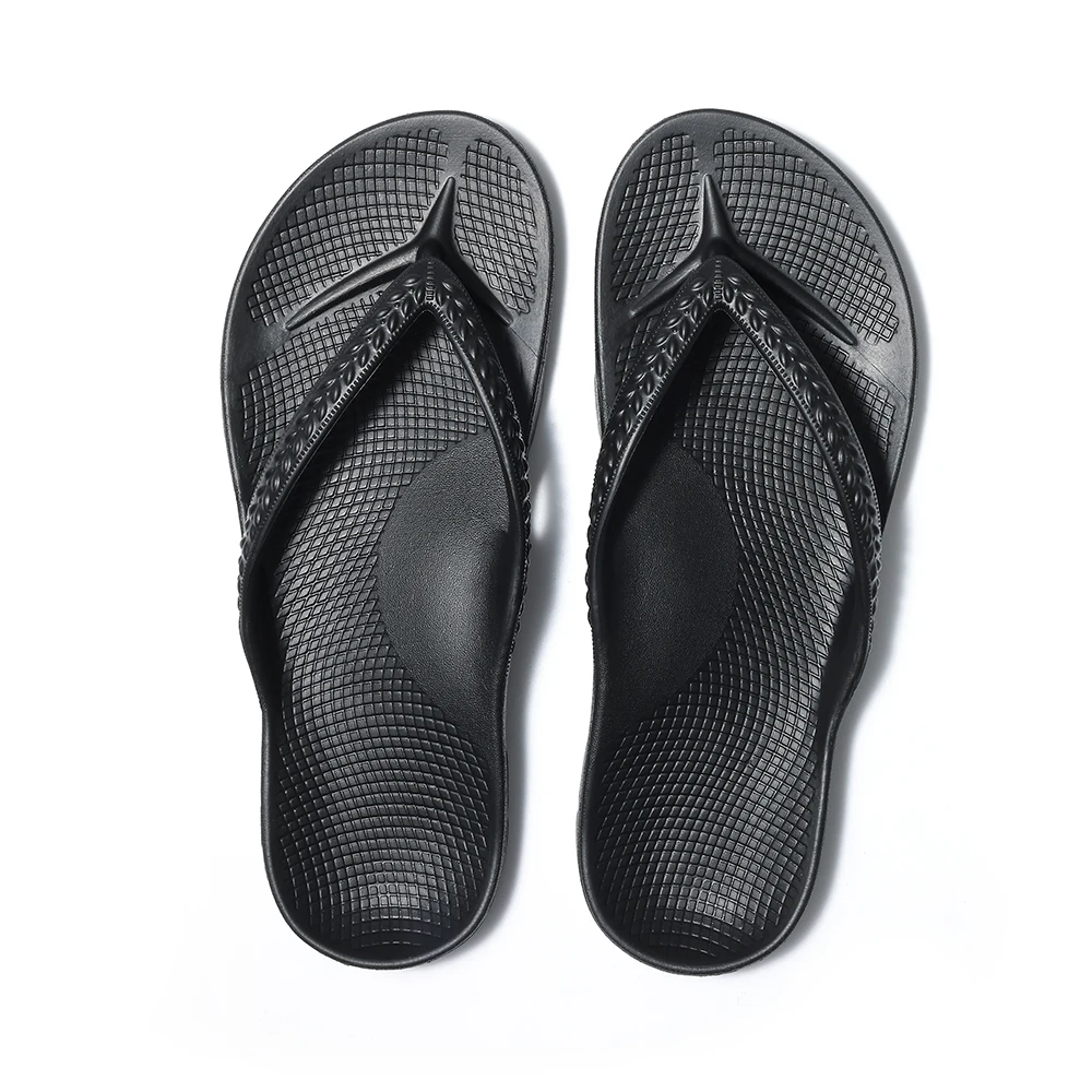 Shevalues Damen-Flip-Flops mit Fußgewölbestütze, bequeme, leichte orthopädische Sandalen für Plantarfasziitis, modische Strandpantoffeln – Detail 12