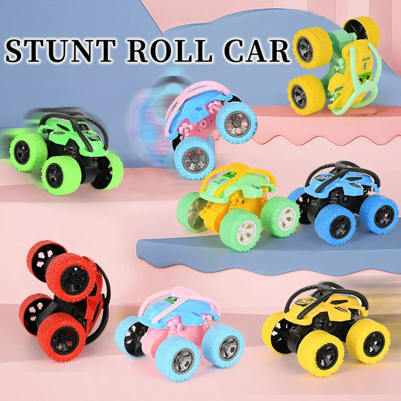 Macaron Color Matching Roll Car Traagheid Vierwielaangedreven Off-Road Voertuig Salto-Resistente Valbestendige Huili Speelgoedauto