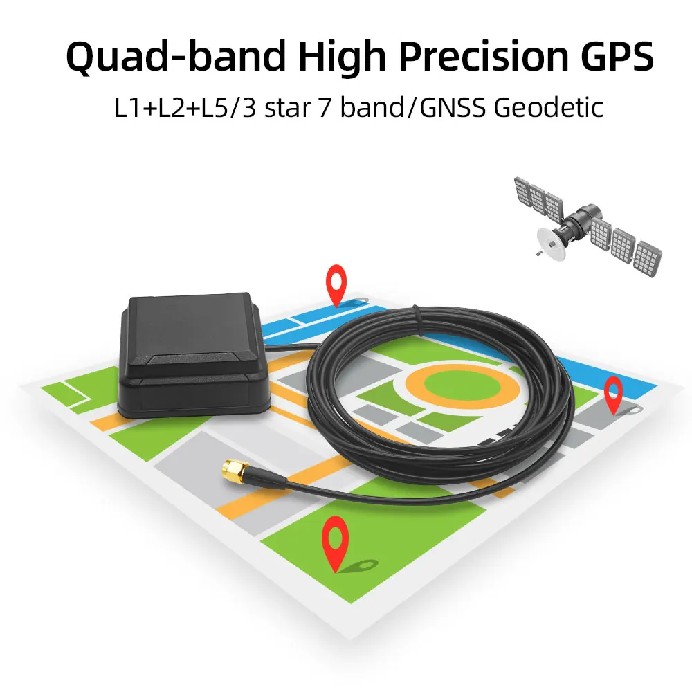 High Precision RTK RTD Antenna Centimeter Positioning L1+L2+L5 3-satellite 7-frequency GNSS Measuring Antenna 42dBi Amplifier