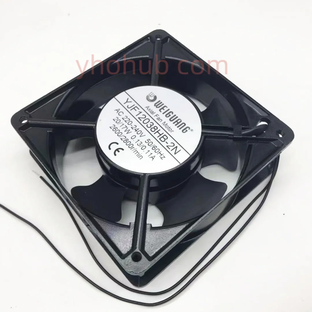 Welguang Yjf12038hb2n ac 240v 0.13a 120x120x38 mm Ventilador de Refrigeração do Servidor de Fios