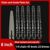Chain for Mini Chainsaw 8 Inch 1/4"P Electric Saw 45 knots 22 knives Saw Blade Wireless Mini Saw Bar Chain Guid Logging Chainsaw 1