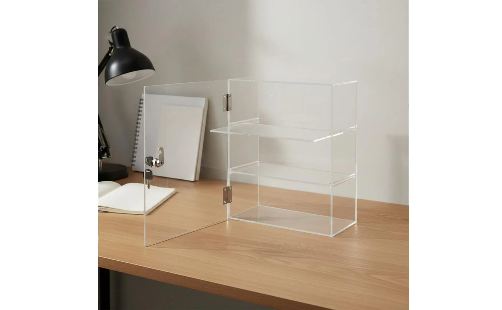 Locking Acrylic Display Case Lockable Clear Display Case 3 Tier Clear Storage Cabinet Removable Shelves for Display Locking Acrylic Display Case Lockable Clear Display Case 3 Tier Clear Storage Cabinet Removable Shelves for Display