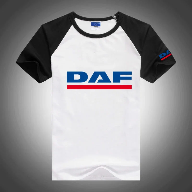 

2024 г., DAF TRUCKS COMPANY, логотип грузовика, Мужская Новая летняя печать, рукав реглан, хлопковые дышащие футболки, повседневная футболка с круглым вырезом