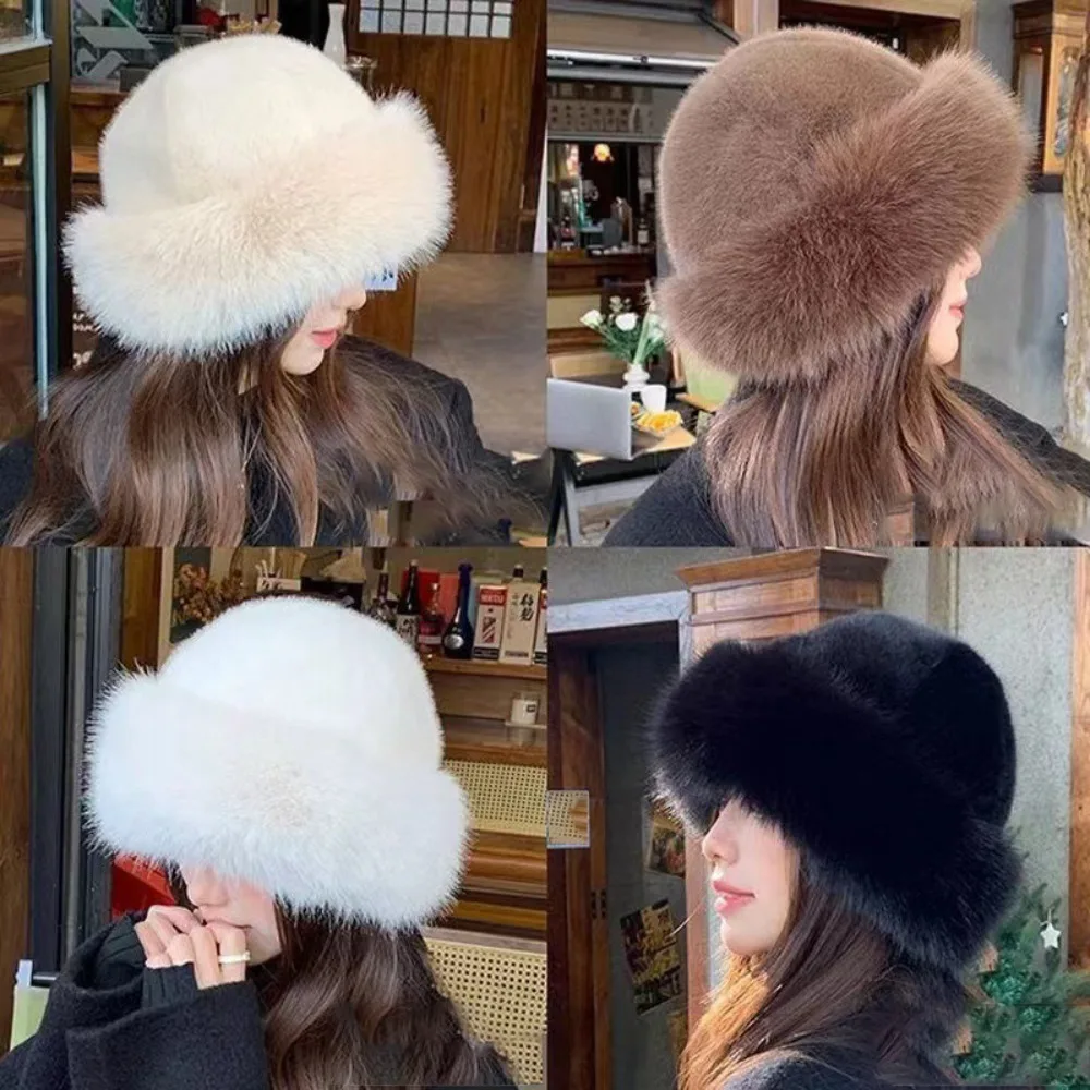 Warm Faux Fur Winter Hat for Women