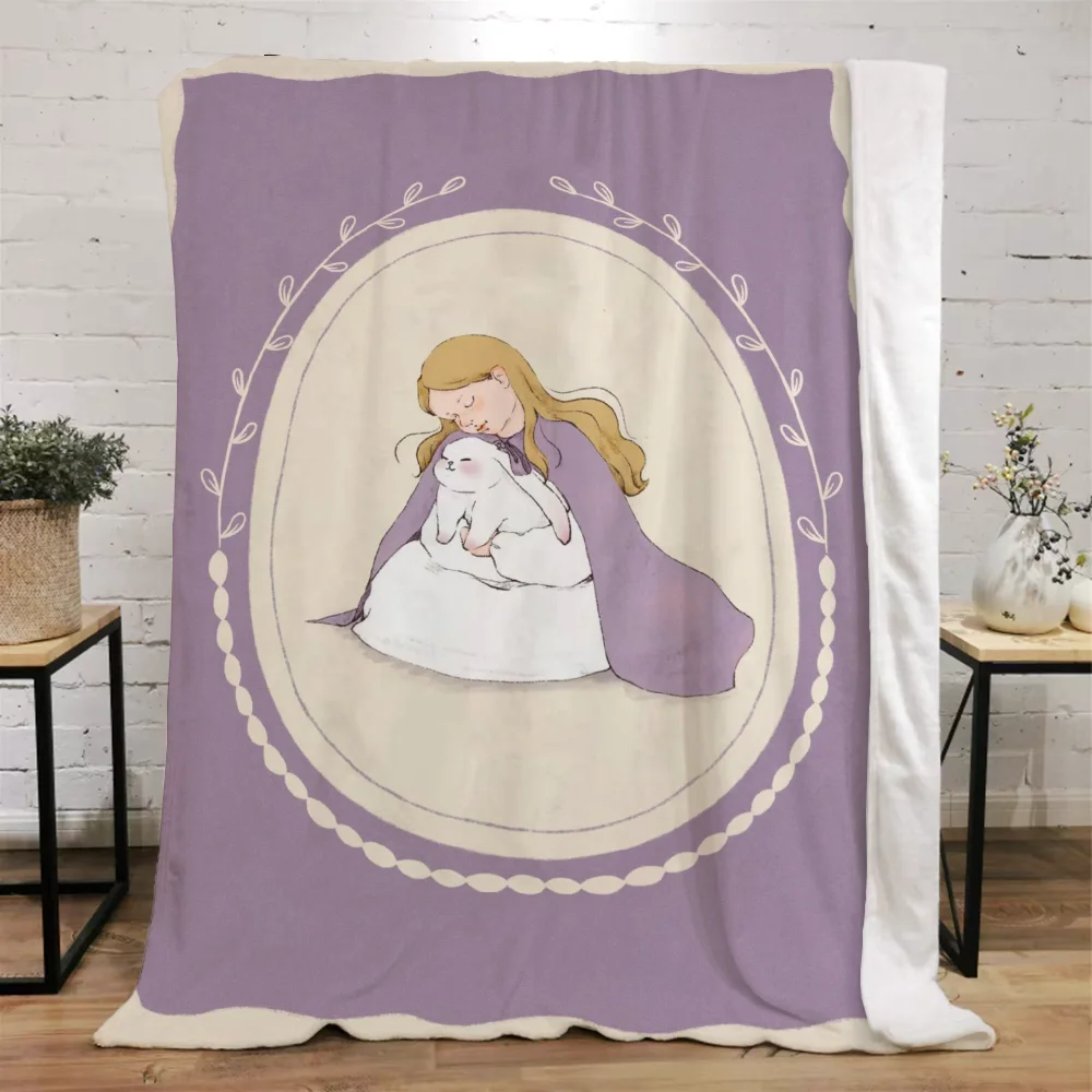 요정 이야기 소녀 침대 던지기 담요, 소파 럭셔리 침구, 푹신한 격자 무늬 홈 인테리어, 맞춤형 담요 및 던지기, 비치 타올 무릎 및