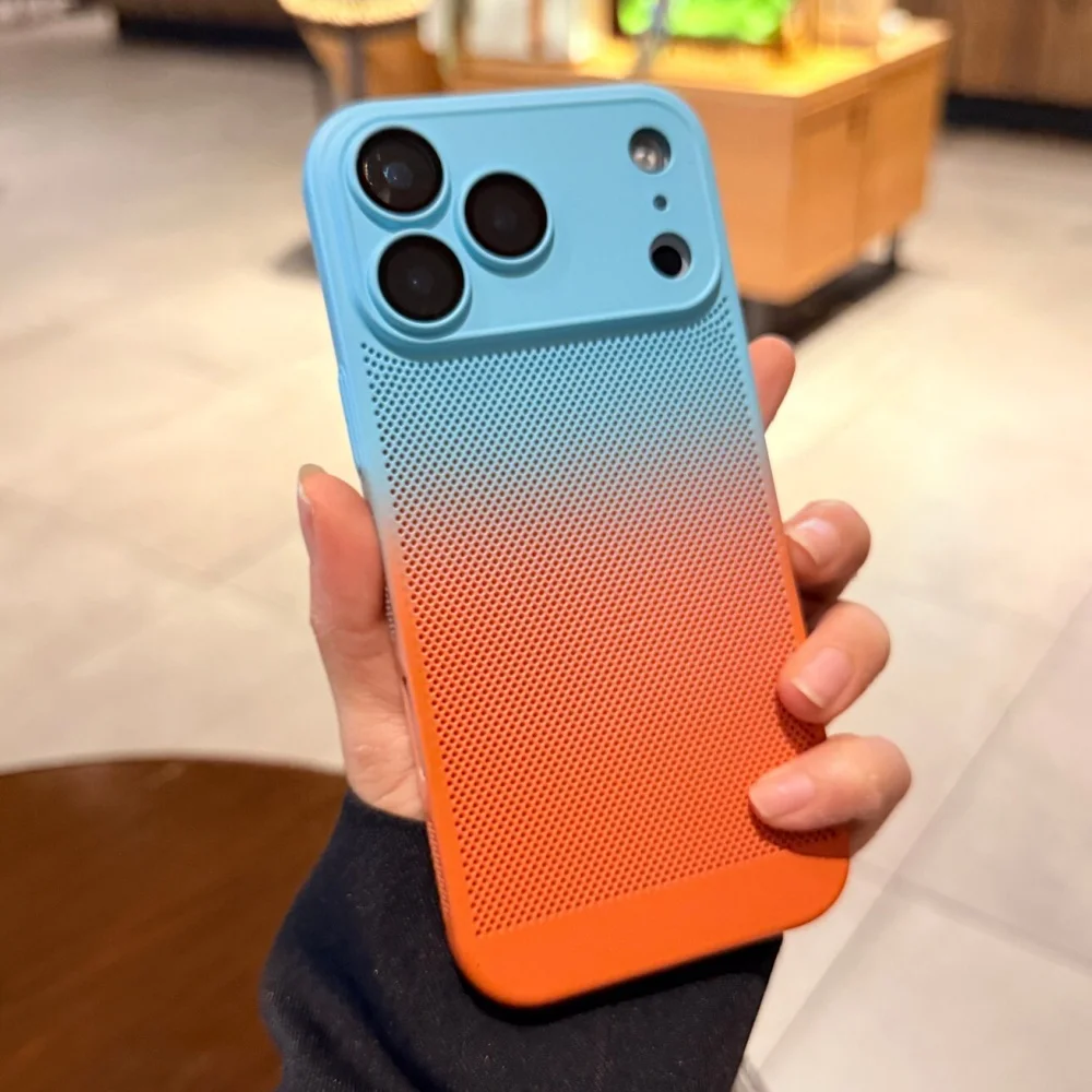 Ultra Thin Heat Dissipating Breathable Summer Gradient Phone Case with Camera Protection