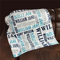 Baby Blanket Swaddling For Newborn Name Personalized Infant Crib Flannel Fleece Blanket Swaddle Baby Bedding Birthday Gift 1