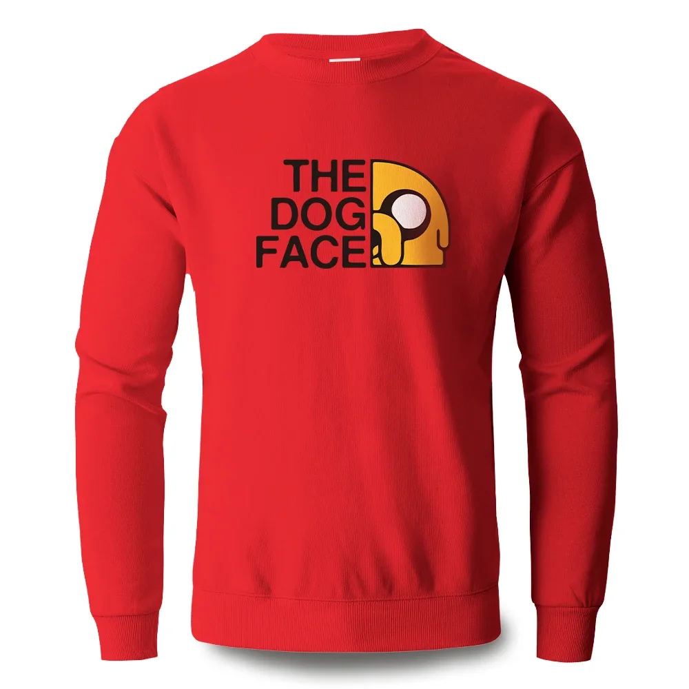 

Свитшот мужской хлопковый оверсайз с принтом «Собачка», повседневный Свободный пуловер с круглым вырезом и графическим принтом для мужчин и женщин, уличные Топы