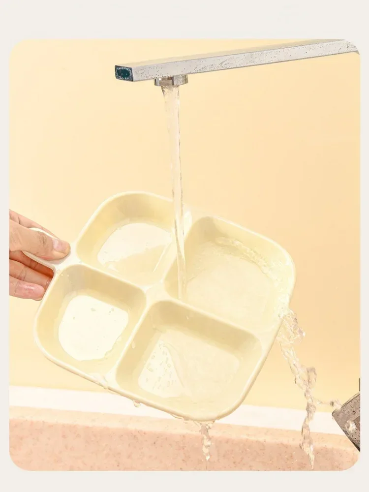 4 Compartment Fruit Plates Dinning-Table Divided Plate