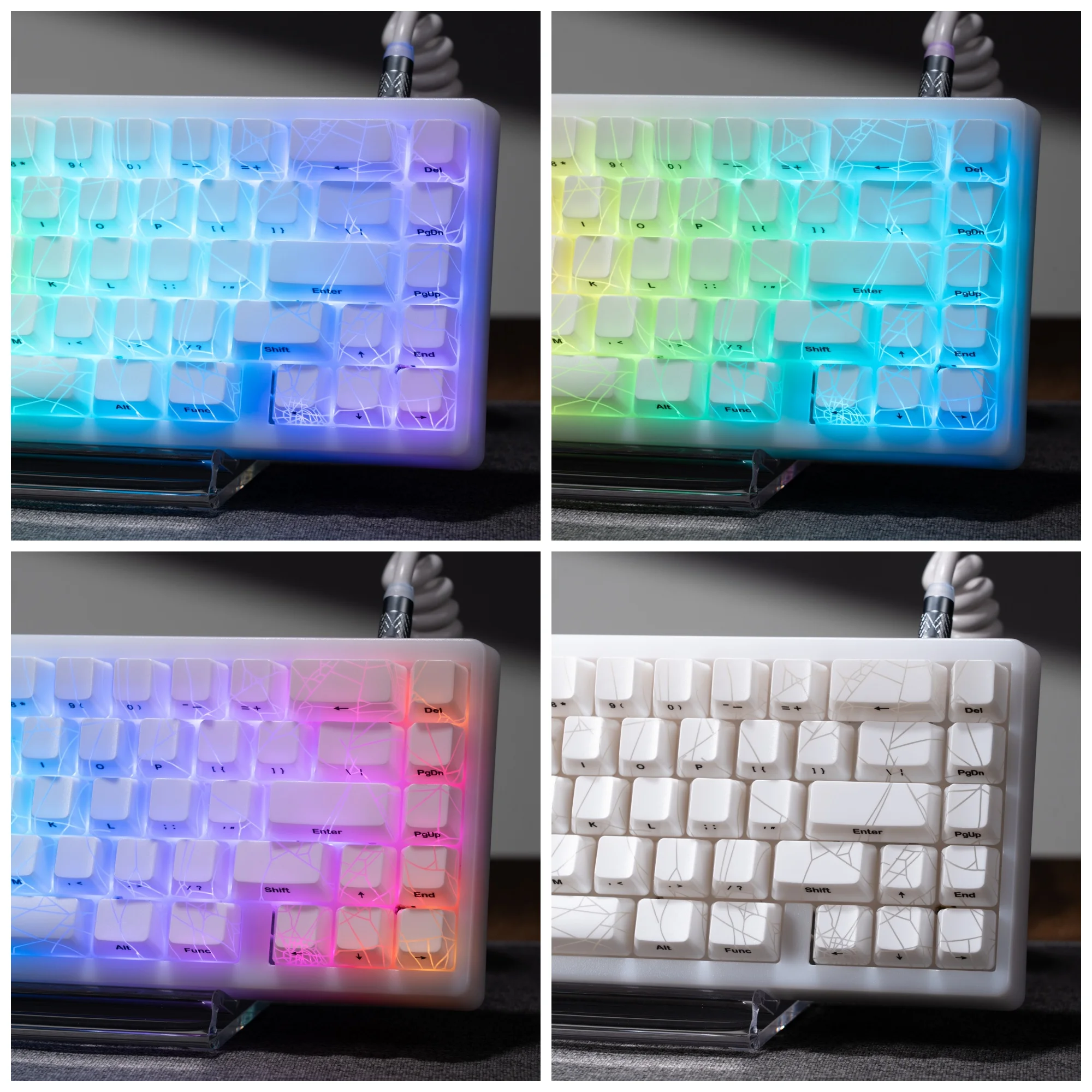 XVX Spider Web Version Pattern Shine Through OEM Profile IMD-Tech Keycap Set Black Keycaps( only keycaps)118 Keys 26 Sa76e45b663614a1ca87837ddec32eed7H