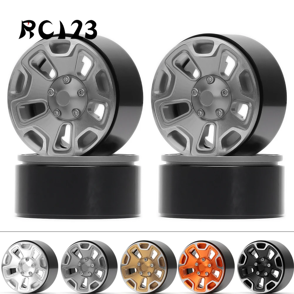 

4PCS 1.9" Metal Beadlock Wheel Rims Hub for 1/10 RC Crawler Car Jeep Wrangler Axial SCX10 90046 Traxxas TRX4
