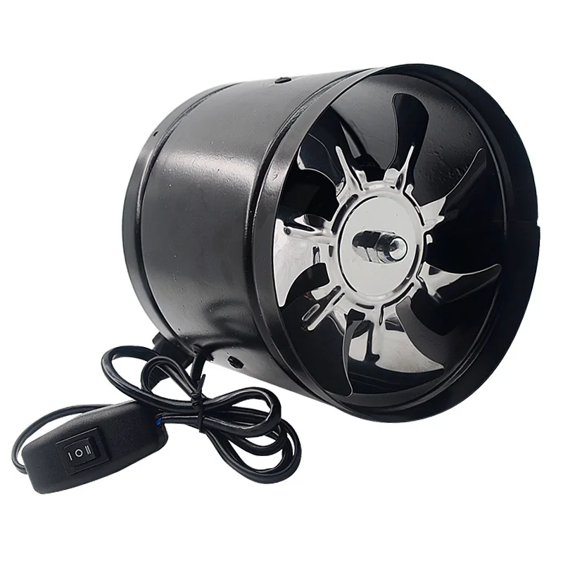 

Booster Ventilator Extractor Wall Mounted 7 Inch Exhaust Fan Low Noise Home Bathroom Kitchen Garage Air Vent Ventilation