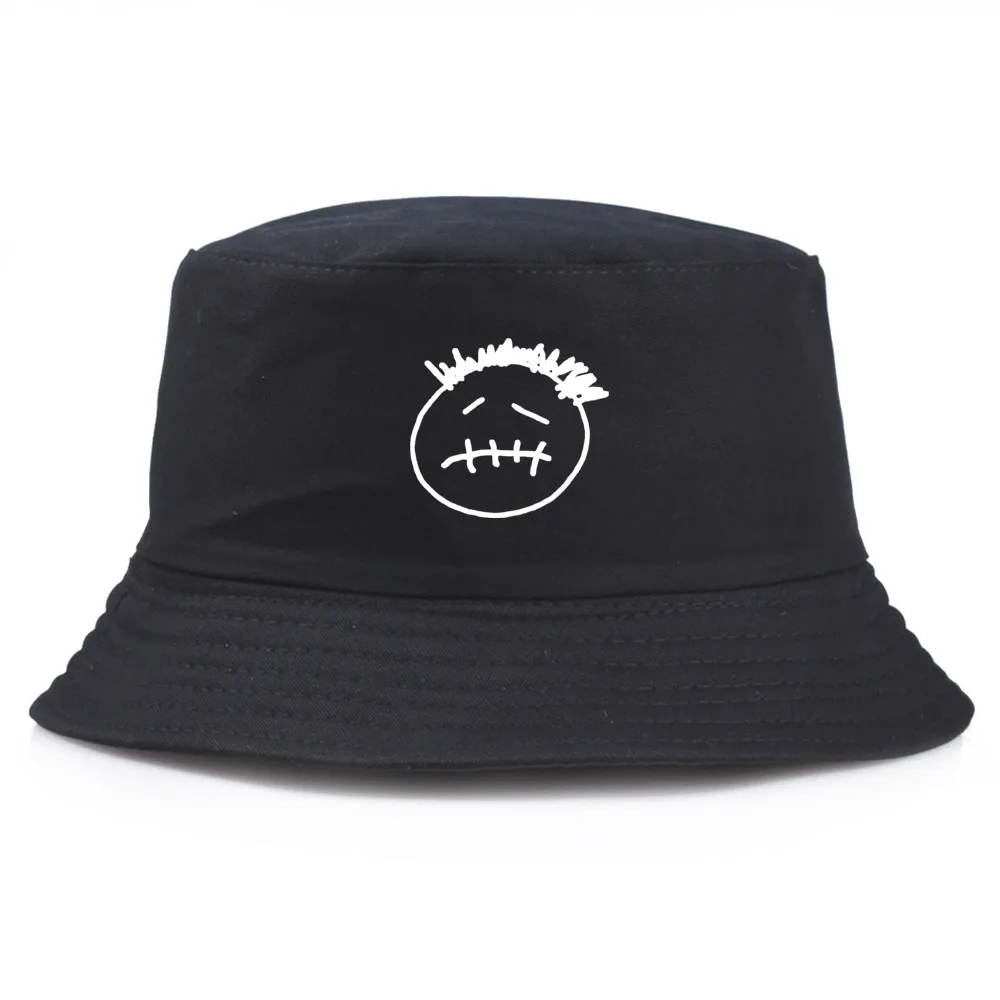 Gossip Print Seal Monster Anime Cartoon Style Outdoor Beach Bucket Hat Unisex Cotton Poliestere Shade Panama Fisherman Caps F211