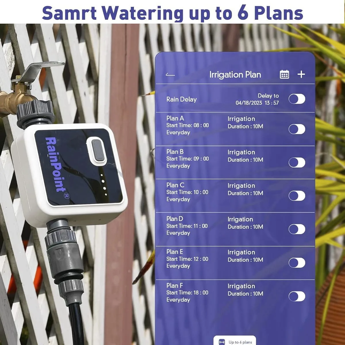 RainPoint Bluetooth Sprinkler Timer Controller With WiFi Hub - RainPoint  Irrigation