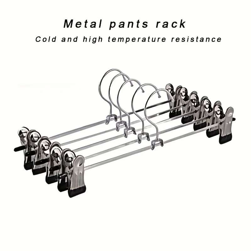 10pcs Multifunctional Trouser Rack Clip Stainless Steel Strong Telescopic Traceless Clothes Hanger trouser rack clip