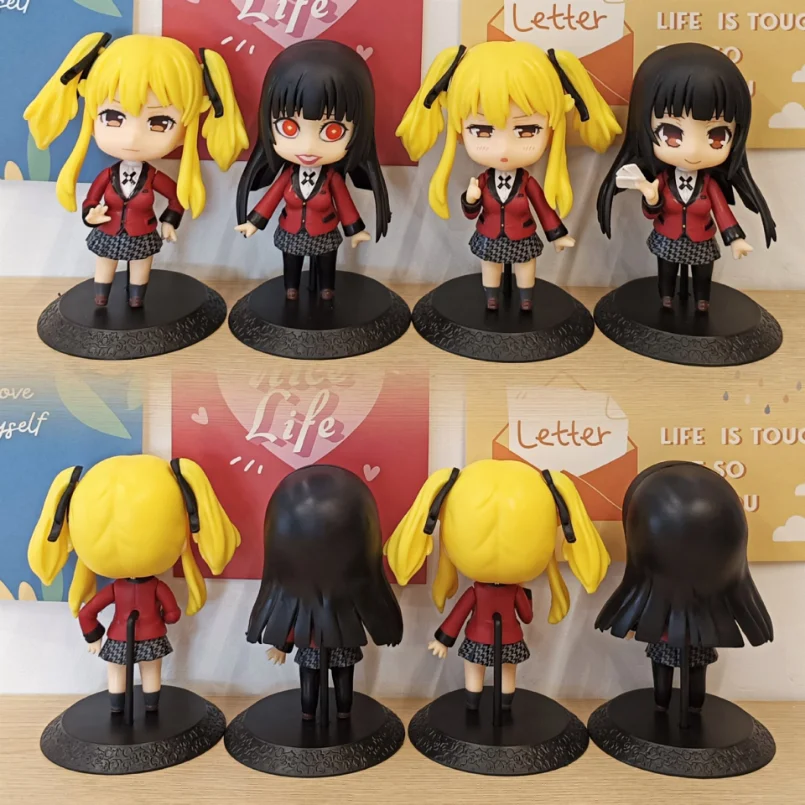 

4pcs/Set Ver.Q ARTFXJ KAKEGURUI Anime Figure Jabami Yumeko Meari Saotome PVC Action Figure Collection Model Doll Gifts 10CM