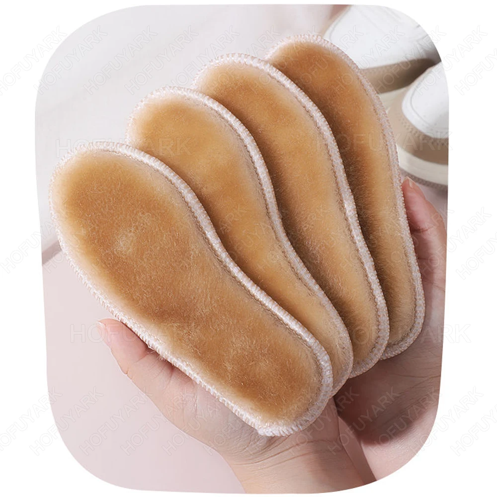 2 Paar Wollfilz-Thermo-Einlegesohlen für Schuhe, Kinder, Fußwärmer, Winter-Einlegesohlen für Kinder, Stiefel, weich, verdickt, beheizte Schuheinlagen – Detail 7