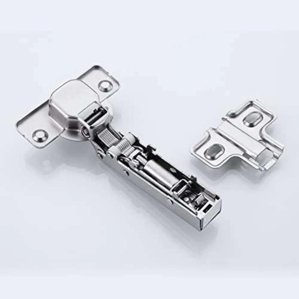 Straight Arm Full Coverage Hinge Door Wardrobe Cushion Hinge Automatic Adjustment Off Silent Damper Hardware Furniture