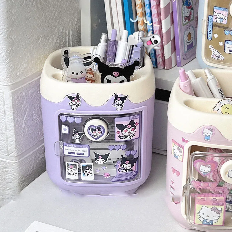 

Милый держатель для ручек HelloKitty Kuromi My Melody Dalek мультяшное настольное украшение большой емкости нейтральная ручка органайзер для кистей для макияжа