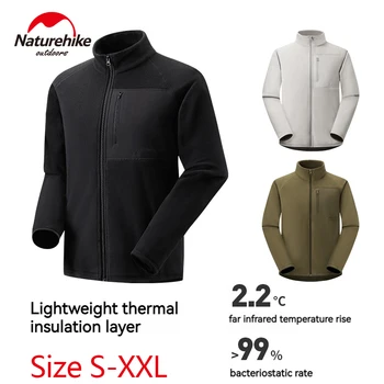 Naturehike Winter Thermal Coat Men Polar Fleece Jacket Lightweight Insulated Layer Outdoor Camping Hiking Mountaineering Clothes