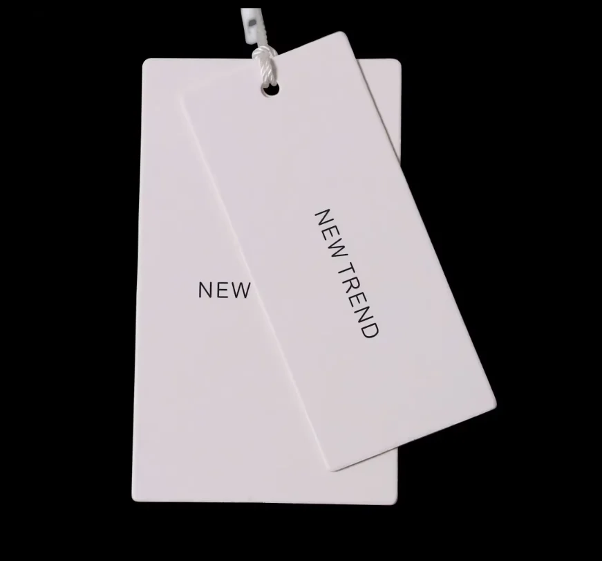 사용자 정의 교수형 태그 Diy 의류 의류 교수형 카드 투명 부드러운 필름 PVC 플라스틱 종이 청바지 교수형 옷 태그