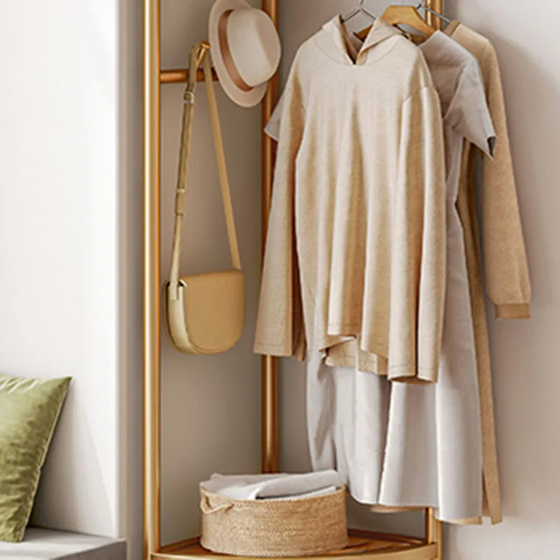 

Minimalist Adjustable Coat Racks Hotel Makeup Tables Folding Metal Display Coat Racks Modern Arara De Roupa Hallway Furniture