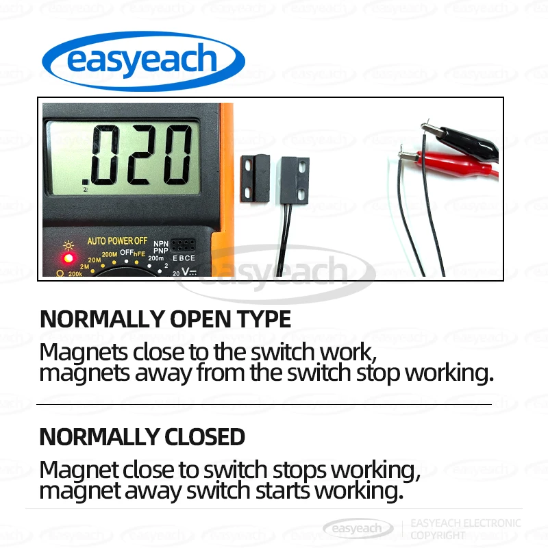 GPS-30 Porta cablata 5m Sensore NdFeB Sensore magnetico Interruttore Porta in ferro Rilevatore aperto Garage Interruttore porta avvolgibile Impermeabile esterno - immagine 4