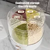 360 degree Household Rice Bucket Grain Storage Box Sealed Insect Moisture Proof Rice Storage Box Rice Tank Food Container 1