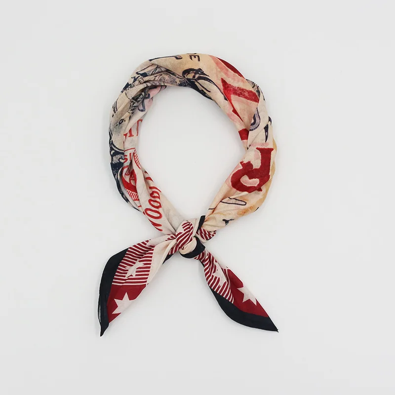 Cotton Bandana Retro Deer Print for Men and Ladies