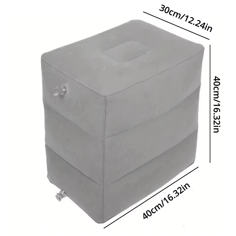 Inflatable Foot Rest Pillow 1pc Travel Portable Adjustable Three Layers