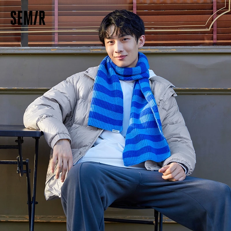 

Semir Down Jacket Men Personality Winter New Fashion Reflective Printing Trendy Warm Plaid Jacket