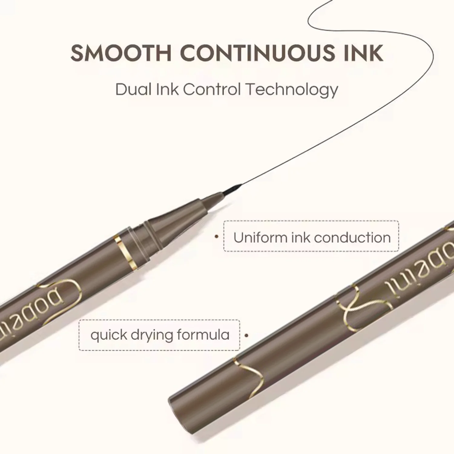 Slim eyeliner is waterproof, sweat-proof, long-lasting and non-smudged. Newbie brown eyeliner liquid pen 3