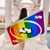 UNO Reverse Card Towel Microfiber Beach Towel Absorbent Quick dry Soft Yoga Swimming Resort Mountain Climbing Towel 3