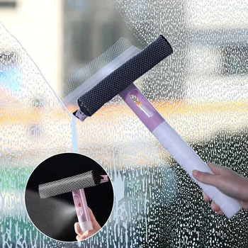 3 In 1 Window Cleaning Brush Glass Wiper for Bathroom Mirror Window With Spray Double-sided Window Cleaner Squeegee Wiper 1