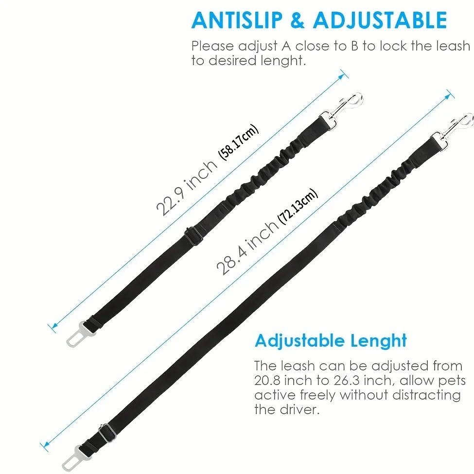 Car Seat Belt Pet Adjustable Cat Dog Car Seat Vehicle Dog Harness Lead Clip Safety Lever Traction Dog Collars Dog Accessoires 5