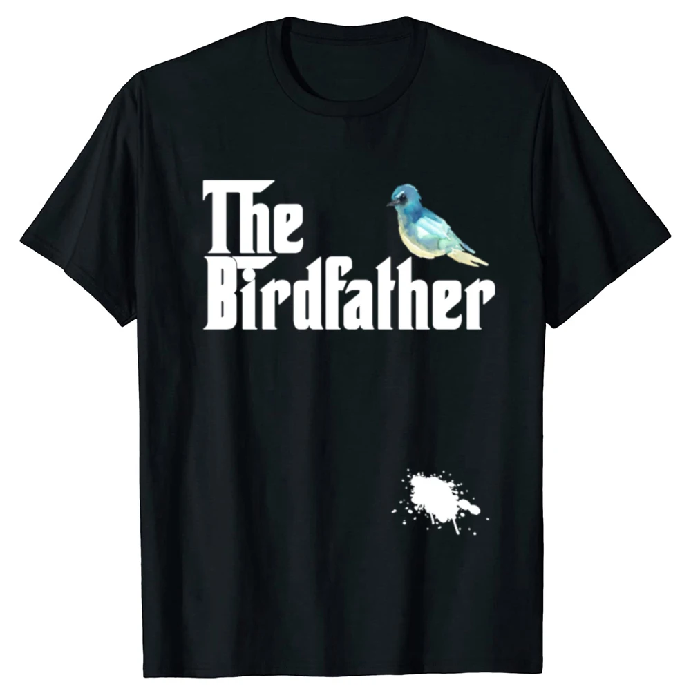 The Birdfather Lustiges Vogelbeobachtungs-Sarkasmus-T-Shirt, klassisches T-Shirt für Männer und Frauen, modisches, lässiges T-Shirt aus 100 % Baumwolle, lockeres, übergroßes T-Shirt