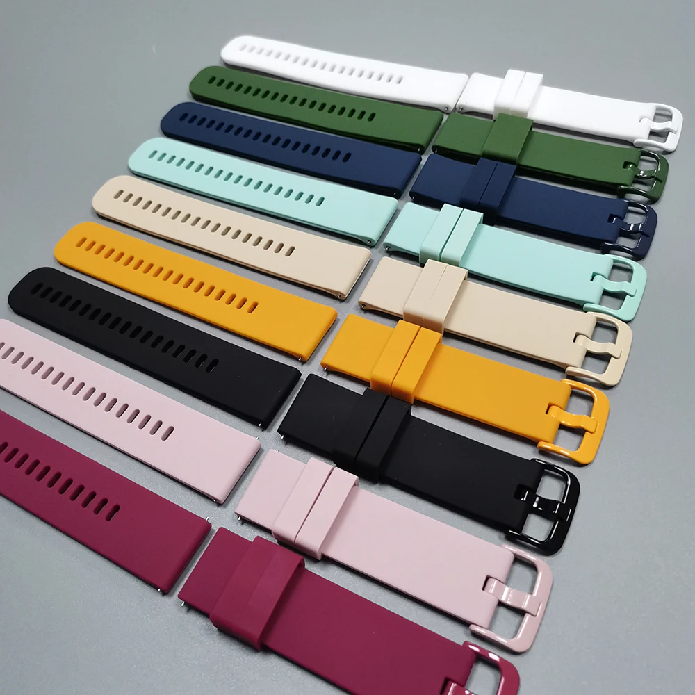 Sports Silicone Watch Strap - 20/22mm Adjustable Wristband Bracelet