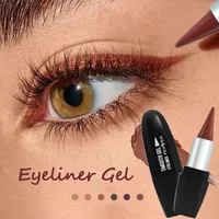 Coffee Brown Velvet Eyeliner Stick Matte Waterproof Long Lasting Eyeshadow Eyeliner Gel Pen Smooth Quick Drying Eyeliner Cream 1