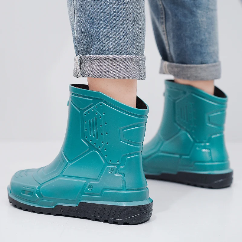 

Мужские резиновые сапоги без шнуровки, водонепроницаемые рабочие сапоги, прочные нескользящие садовые сапоги для сельского хозяйства, садоводства, рыбалки