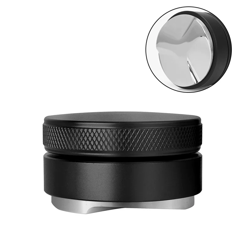 커피 분배기 에스프레소 분배 도구 51mm/53mm/58mm 레벨러 3 각형 슬로프 Portafilter 용 조정 가능한 팜 탬퍼