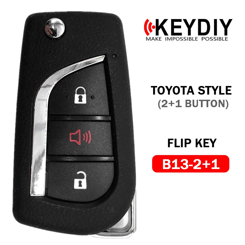 5/10pcs/lot KEYDIYl KD MINI B13/B13-2/B13-2+1 3 Buttons Car Key For Toyota Style KD900/KD-X2/KD-MAX Programmer B Series Remote