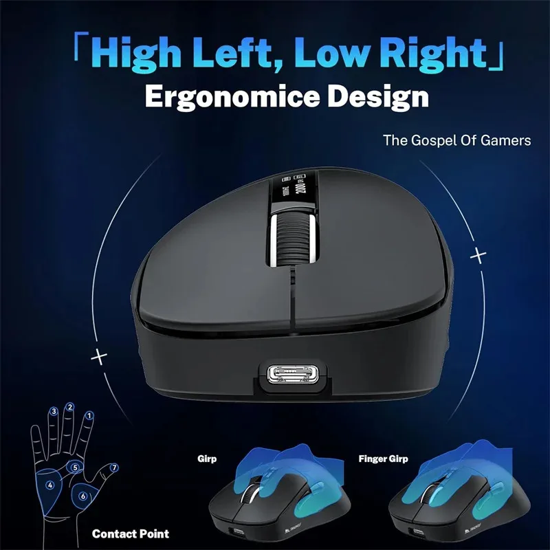 2026 Esports Wireless Gaming Mouse Bluetooth Mouse PAW3311 Tri-Mode Connection E-sports Mouse With RGB Magnetic Charging Dock