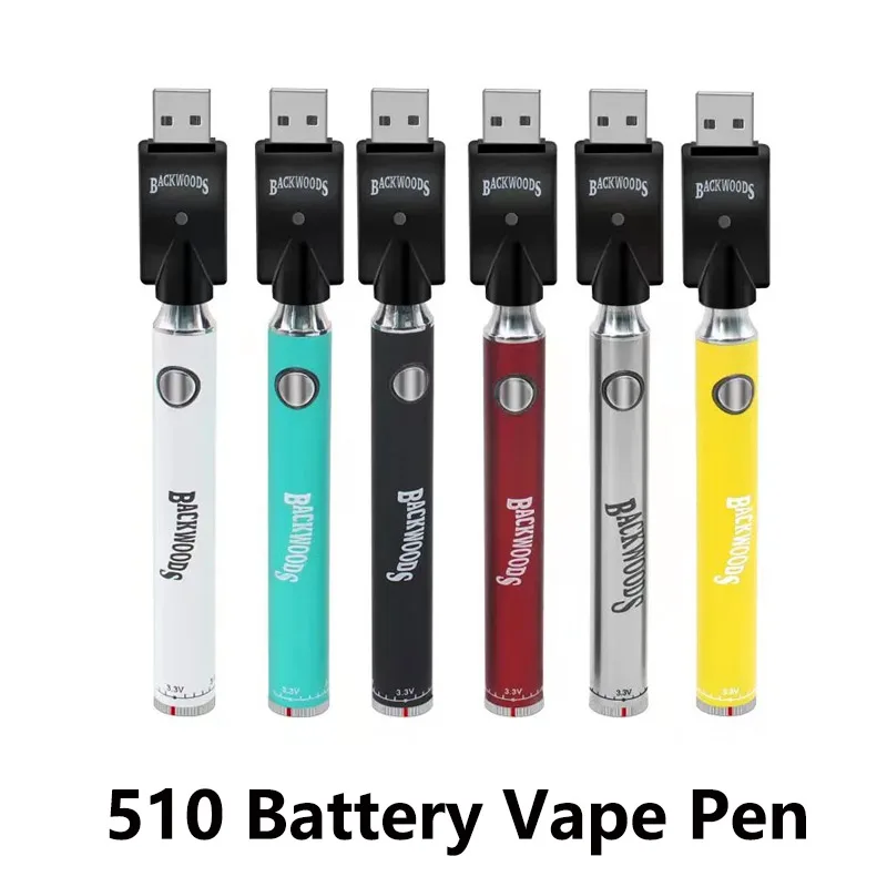 

Backwoods Twist Preheat Battery 510 Vape Pen 900mAh 3.3-3.8V Adjustable Voltage For 510 Cartridges Carts Electronic Cigarette