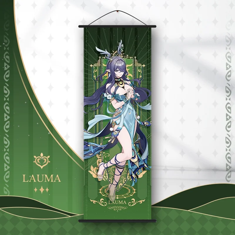 Genshin Impact Scroll Canvas Painting - Anime Wall Art Home Decor