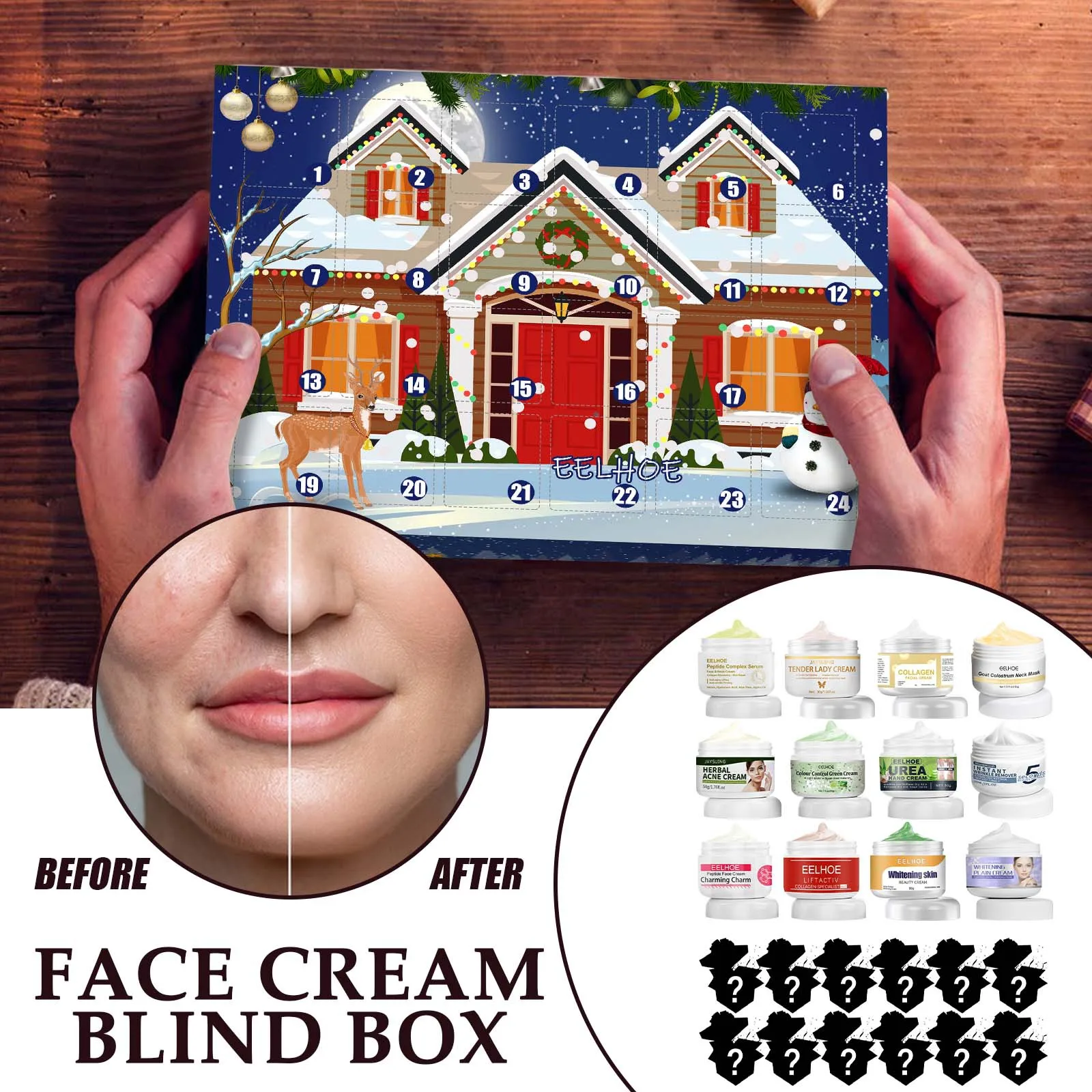 Christmas Advent Calendar Skin Care Sets Face Cream Moisturizing Skincare  Makeup Gift 24 Blind Box Holiday Countdown For Women - AliExpress