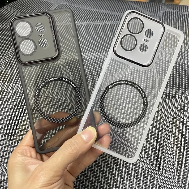 Transparent MagSafe Magnetic Silicone Protective Case