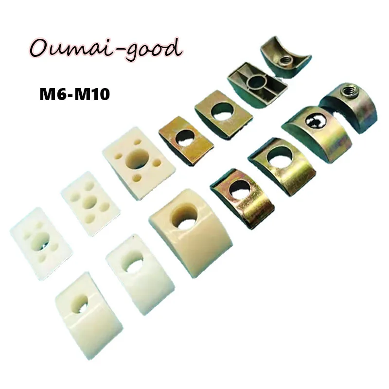 4X 하프 문 패드 반원형 패드 너트 임원 데스크 커넥터 4 1 합금 초승달 매트 M6-M10