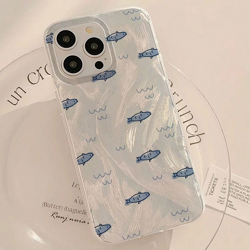 Minimalist Fish Pattern Phone Case Cover