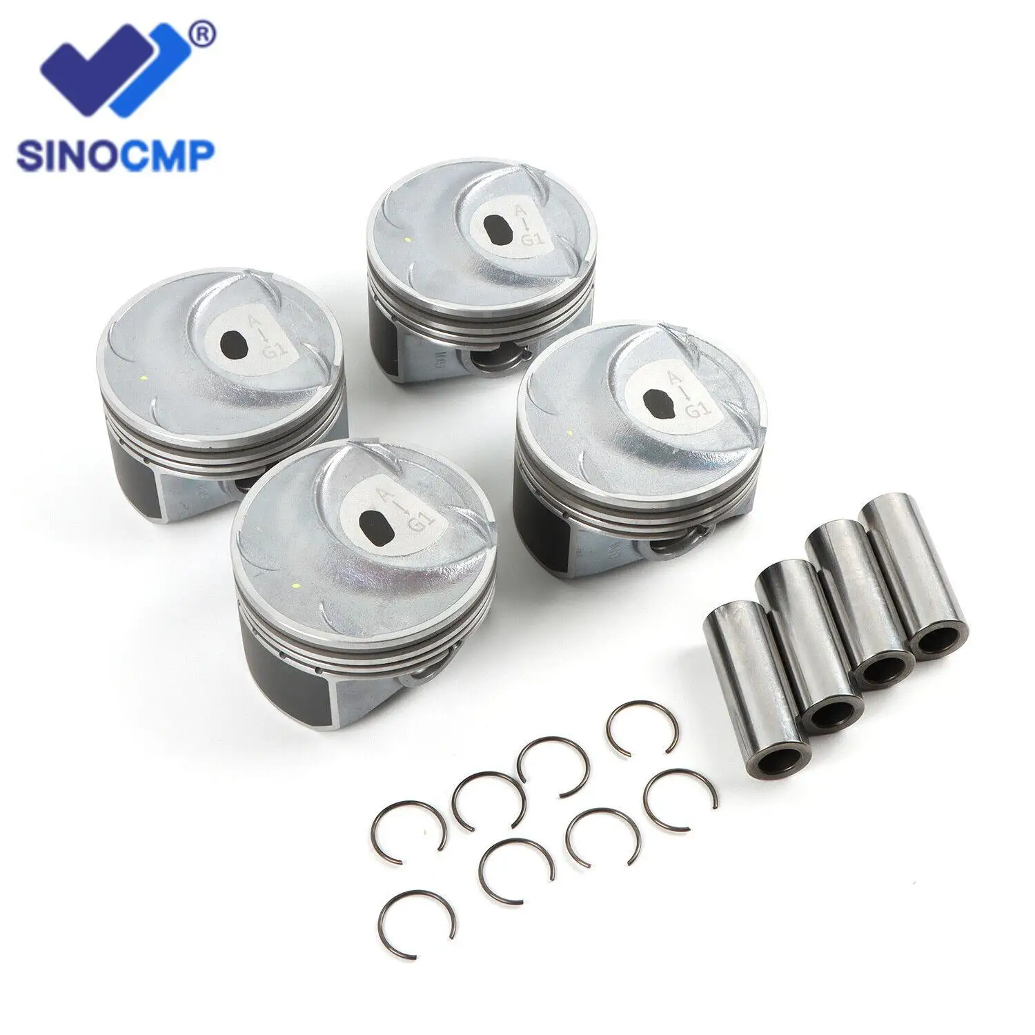 

Поршни двигателя G4KH 2,0 T, 4 шт., кольца 23410-2G400, 23410-2G410 для 2012-2020 Hyundai Sonata Tucson KIA Sportage Soul 23413-2C400