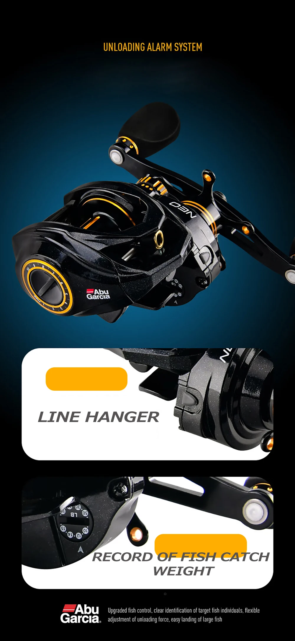 Abu Garcia NEO F Baitcasting Fishing Reel Long Cast